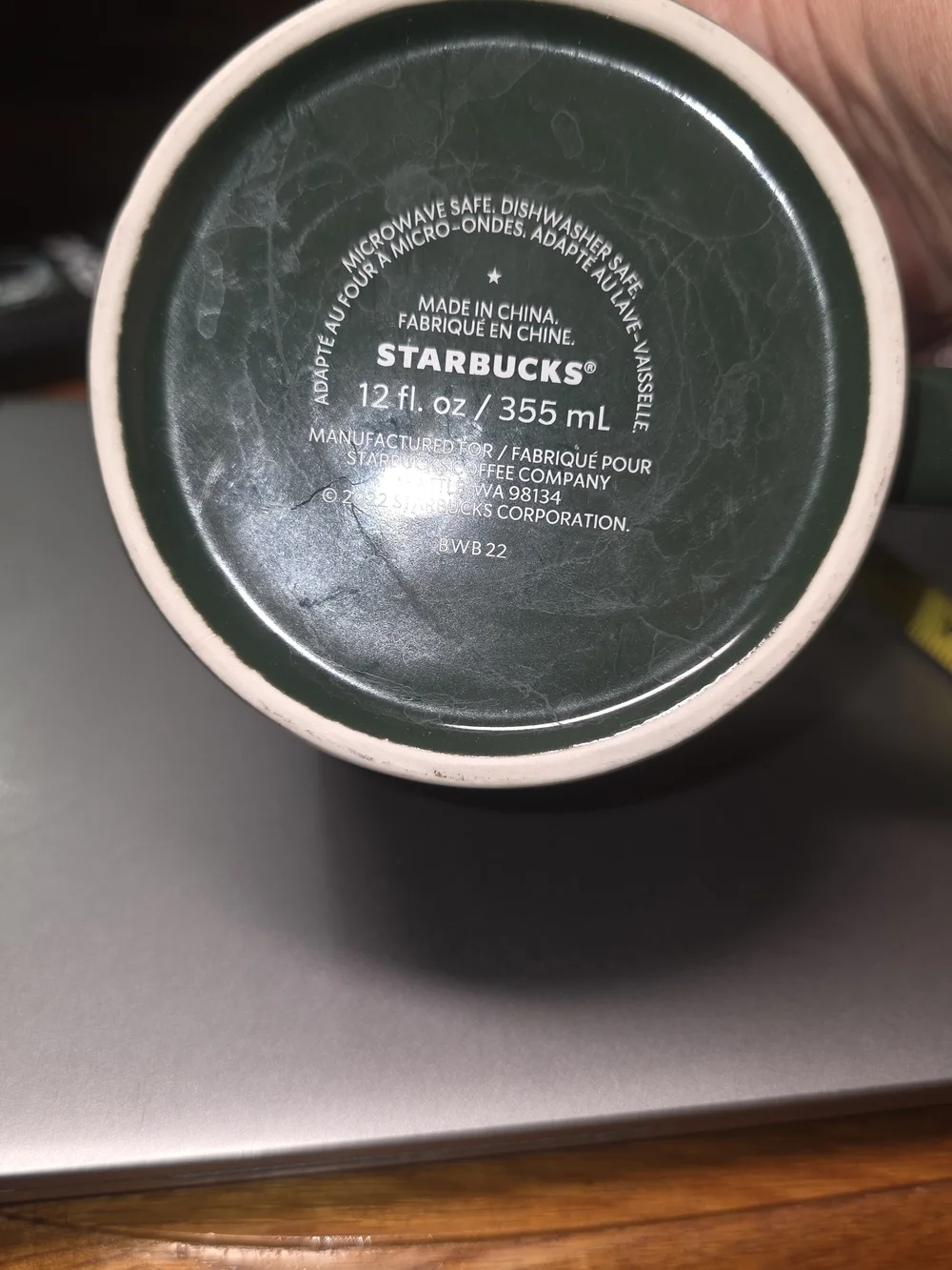 Starbucks 2022 Holiday Venetian Marble Forest Ceramic Coffee Mug 12oz